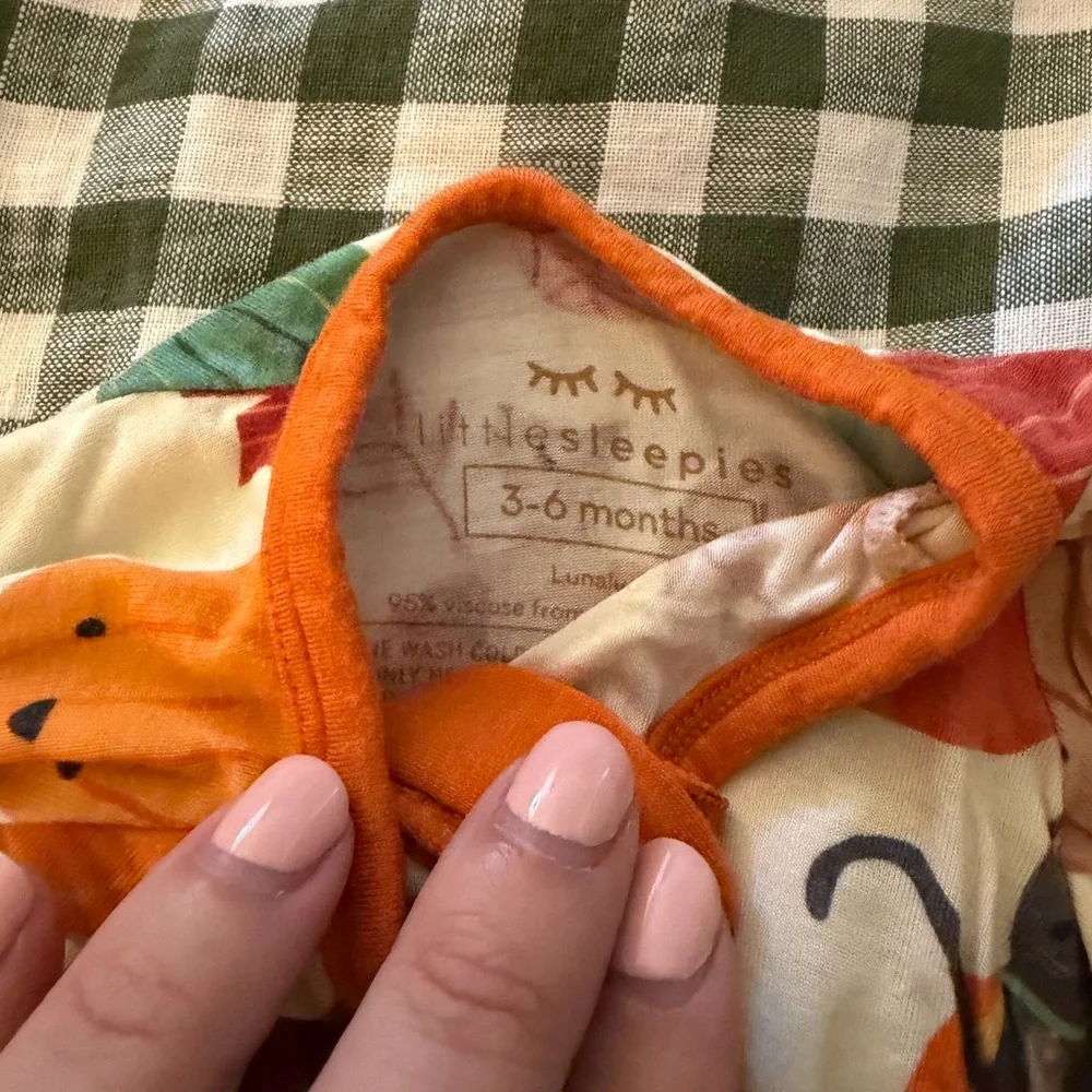 Little Sleepies Pumpkin Convertible Footie - Picture 2 of 2
